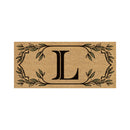 Monogram Flocked Sassafras Coir Switch Mat, Letter L,2rmc1288sl