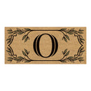 Monogram Flocked Sassafras Coir Switch Mat, Letter O,2rmc1288so