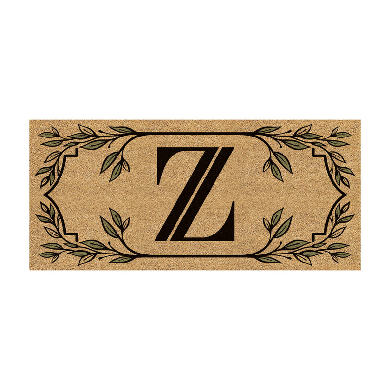 Monogram Flocked Sassafras Coir Switch Mat, Letter Z,2rmc1288sz