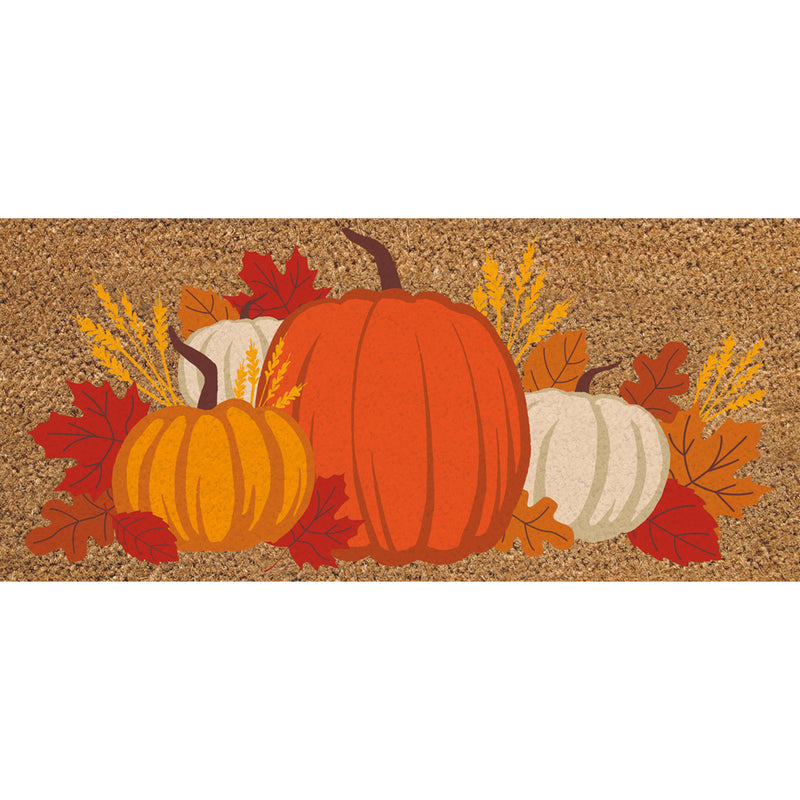 Pumpkin Patch Flocked Coir Sassafras Switch Mat,2rmc1380s