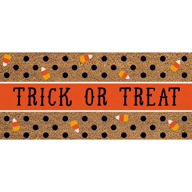 Trick or Treat Halloween Flocked Coir Sassafras Switch Mat,2rmc1384s