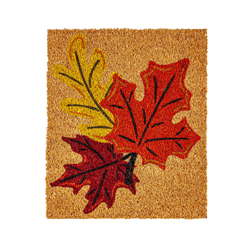 Evergreen Floormat,Seasonal Interchangeable Coir Mat Panel, Set of 4: Flowers/Flipflops/Leaves/Snowman,13.5x0.75x16.25 Inches