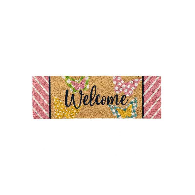 Evergreen Floormat,Patterned Butterfly Welcome Kensington Switch Mat,28.25x9.25x0.59 Inches