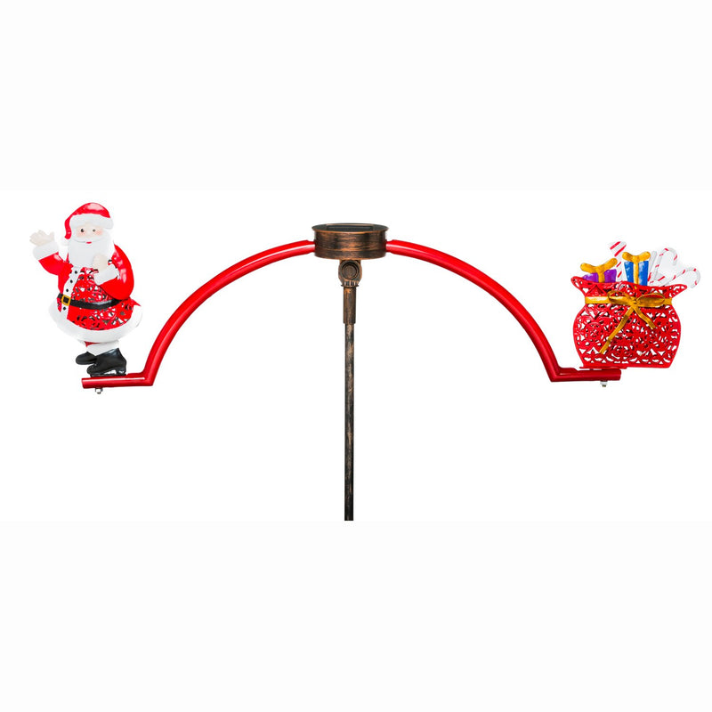 Chasing White Light Solar Balancer Garden Stake, Santa and Presents,2sp5918