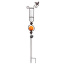 44.5"H Solar Rain Gauge Garden Stake, Orange,2sp6157b