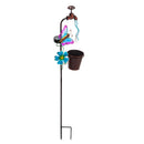 36.25"H Twinkling Light Solar Garden Stake, 2 Asst, Faucet Shaped,2sp6193