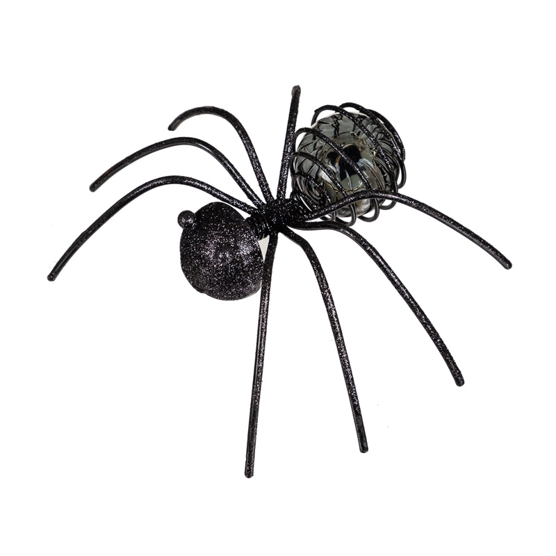 8.5" Solar Spider Garden Statuary, 3 ASST, Halloween,2sp6947