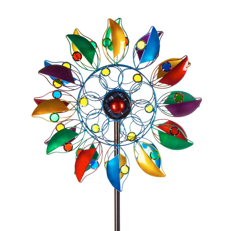 75"H Solar Wind Spinner, Radiant Jewel,2sp7036