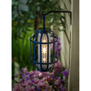 10"H Metal Lantern with Starburst Center, Blue,2sp7068
