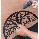 Solar Staked Metal Yard Sign with Numbers, Tree,2sp7077