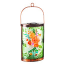 Handpainted Solar Glass Lantern, Floral Essence,2sp7106