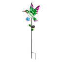 37"H Solar Drip Light Garden Stake, Flying Hummingbird,2sp7246