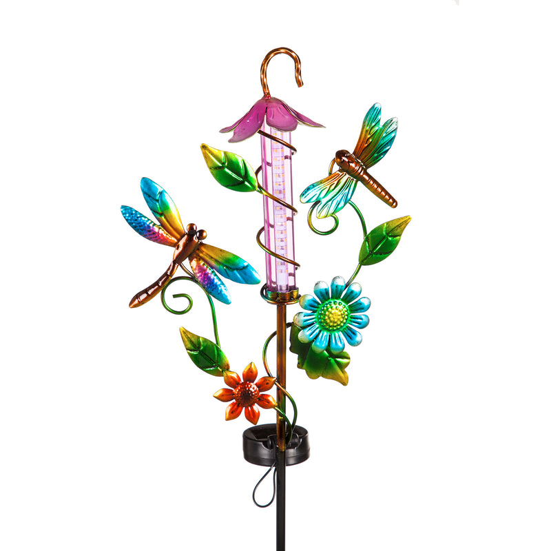 36"H Solar Drip Light Garden Stake with Vine and Flowers,  2 Asst,2sp7247