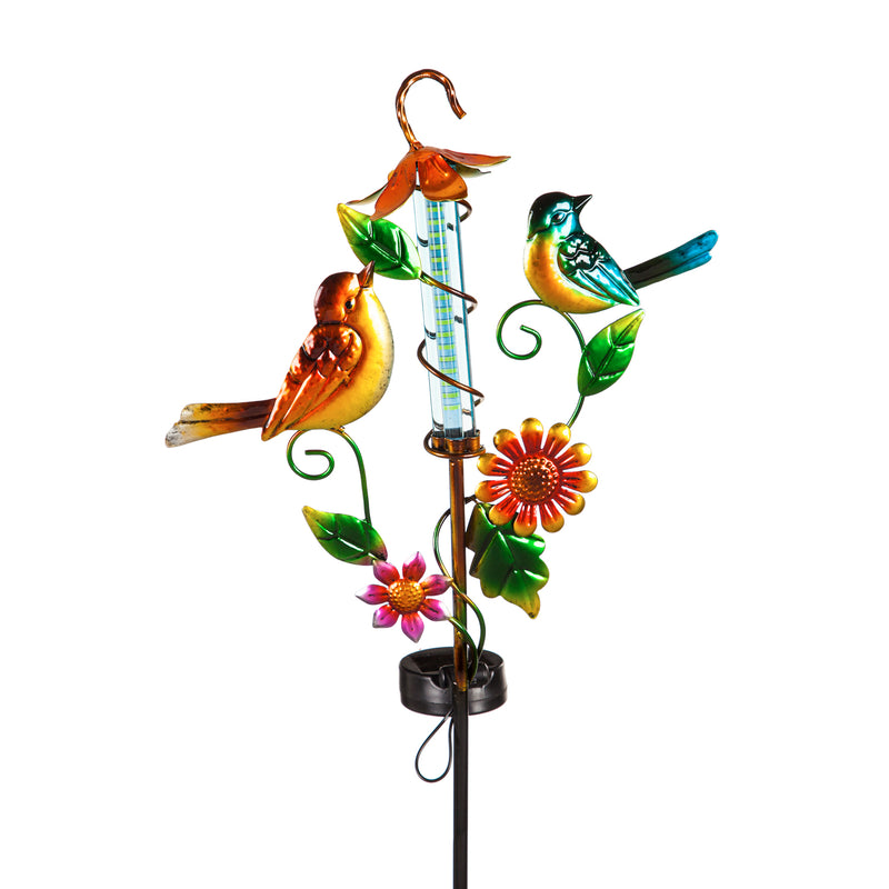 36"H Solar Drip Light Garden Stake with Vine and Flowers,  2 Asst,2sp7247