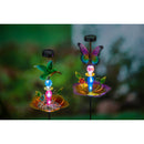 36"H Solar Garden Stake Bird Feeder, Spring Blossom, 2 Asst,2sp7248