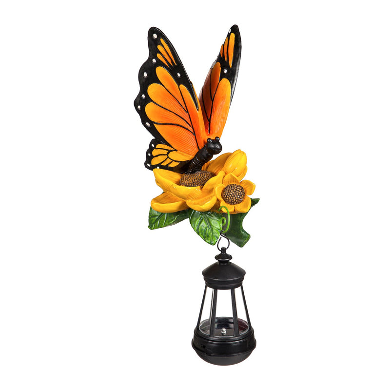 Fence Hanger with Solar Lantern, Butterfly,2sp7282