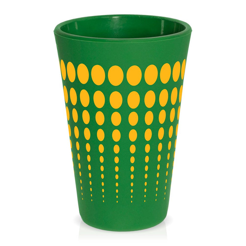Evergreen Silipint, Pint, Dark Green with Yellow Dots, 3.62'' x 5.75 '' x 3.62'' inches