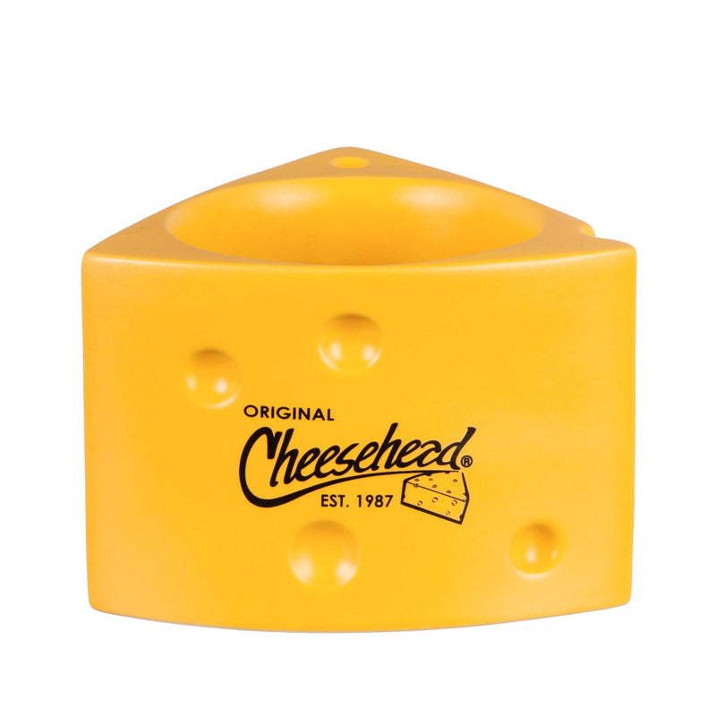 Evergreen Wedge Cup, Ceramic, Cheesehead, 5.5'' x 5.5 '' x 3.75'' inches