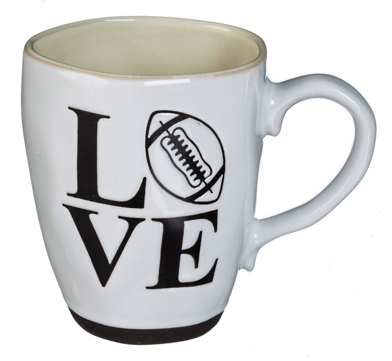 Ceramic Cup, 16 OZ, Love Football,3amh043