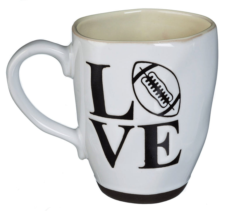 Ceramic Cup, 16 OZ, Love Football,3amh043