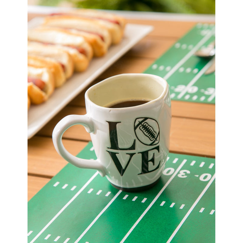 Ceramic Cup, 16 OZ, Love Football,3amh043