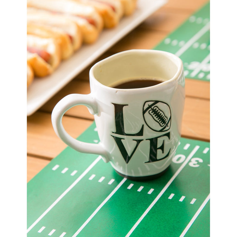 Ceramic Cup, 16 OZ, Love Football,3amh043