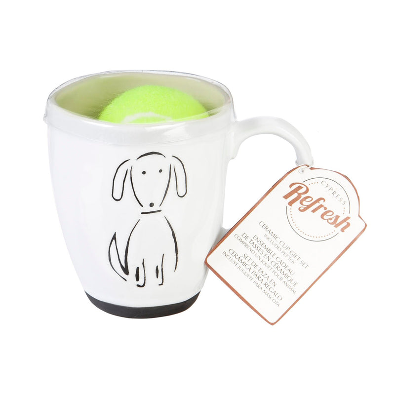 Evergreen Ceramic Cup Gift Set, 16 OZ, Pet Dog, 5.5'' x 3.8'' x 4.5'' inches