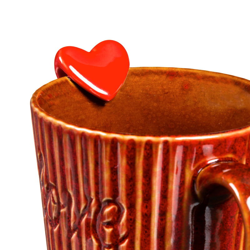 12 OZ "Love"  Heart Ceramic Cup, 5"x3.75"x4.25"inches