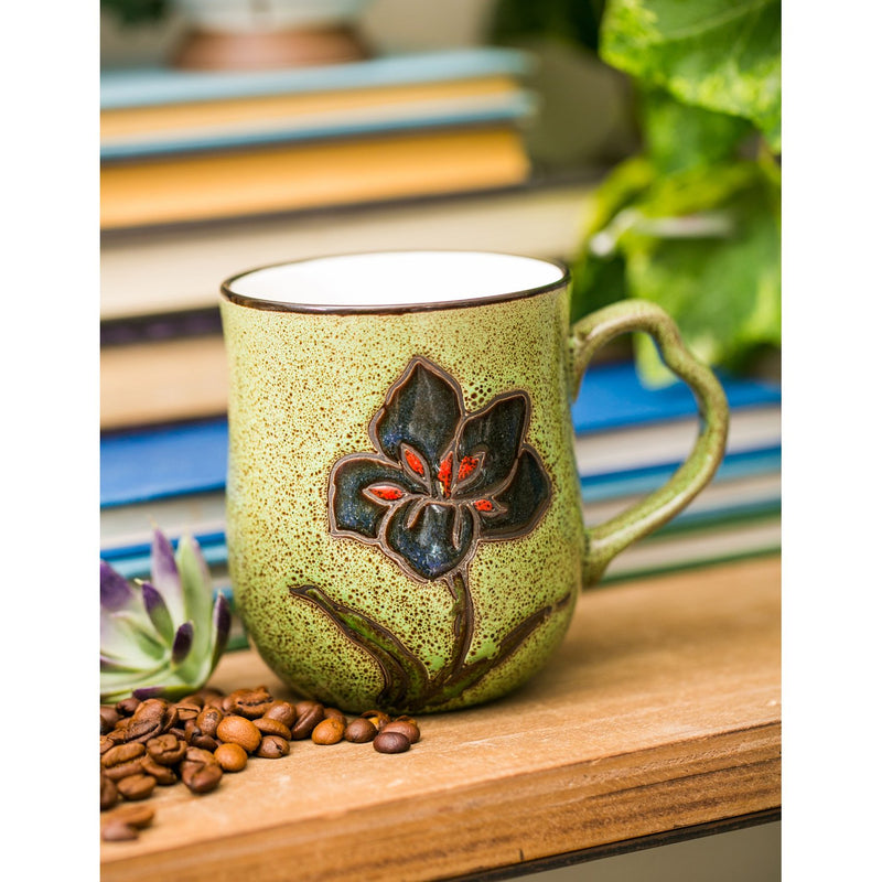 Artisan Series Cup, 10 OZ., Green Wistful Floral,3asu7370b