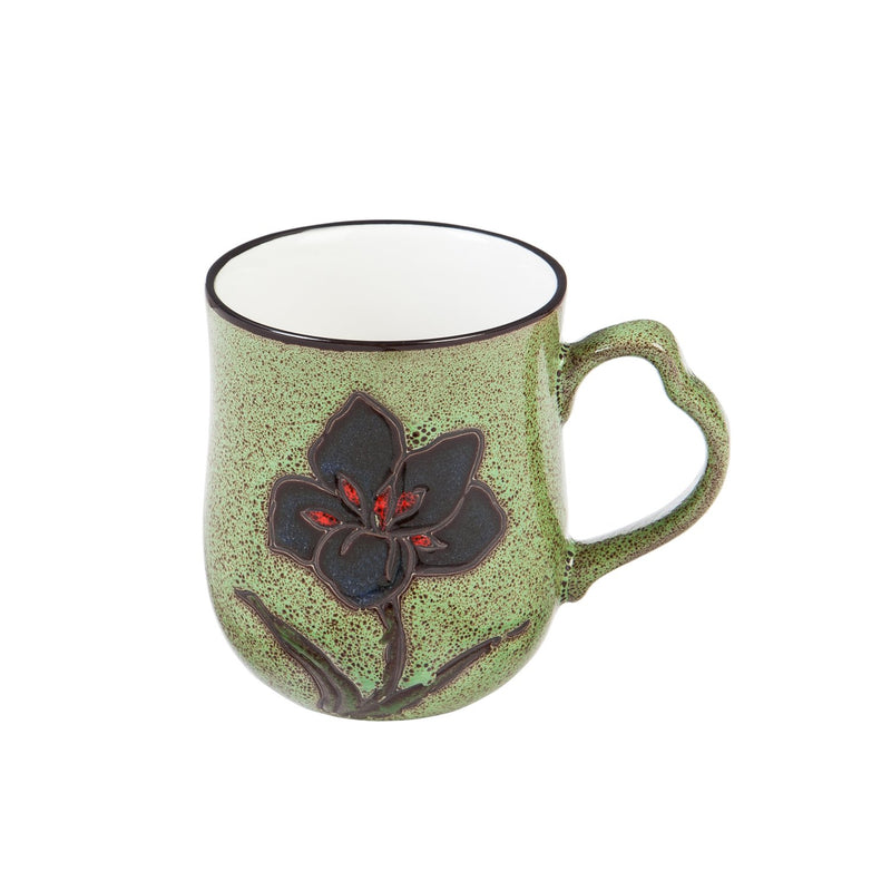 Artisan Series Cup, 10 OZ., Green Wistful Floral,3asu7370b