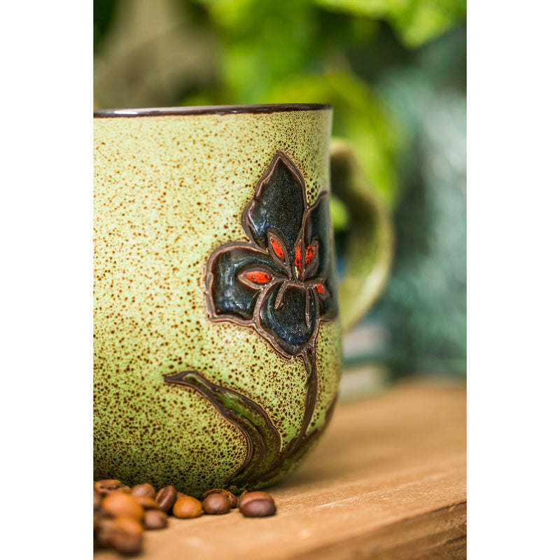 Artisan Series Cup, 10 OZ., Green Wistful Floral,3asu7370b