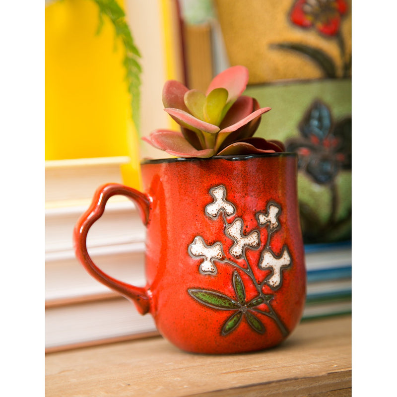 Artisan Series Cup, 10 OZ., Red Wistful Floral,3asu7370c