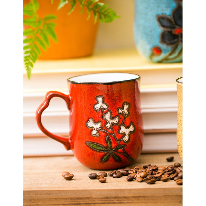 Artisan Series Cup, 10 OZ., Red Wistful Floral,3asu7370c