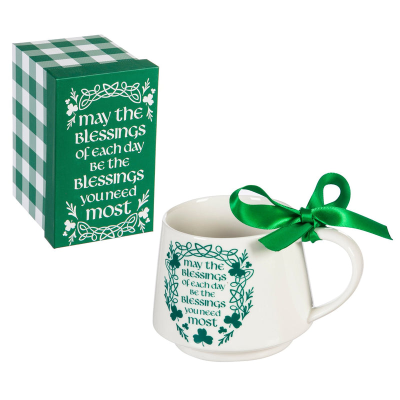 Ceramic Cup, 12 OZ., w/ Ribbon and Box, Celtic Memories,3asu7481