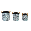 Painted Metal Baskets, Set of 3,3bk048