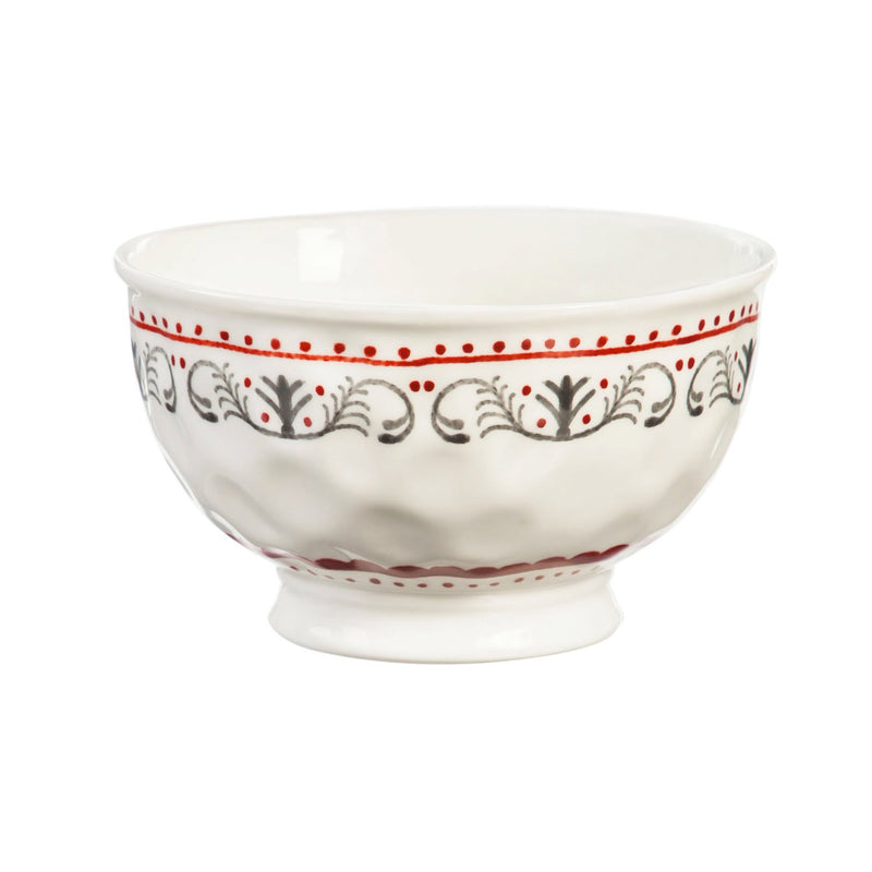 Cypress Home Beautiful Christmas Yuletide Classic Ceramic Dinner Bowl - 6 x 6 x 4 Inches Indoor/Outdoor home goods For Kitchens, Parties and Homes
