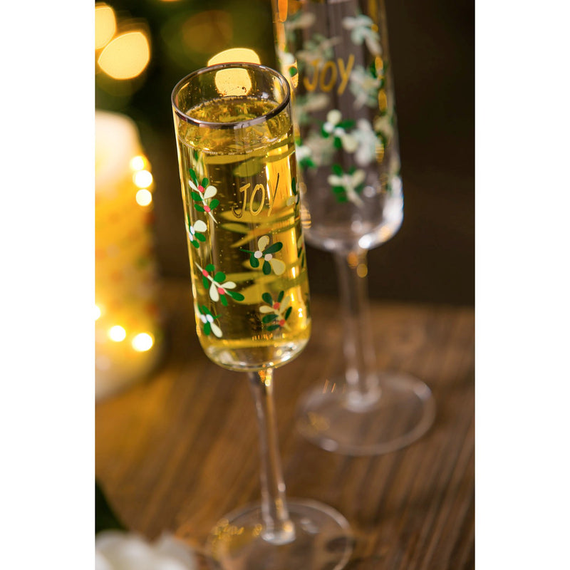 Color Changing Champagne Flute, 7 OZ, Joy, Set of 2,3cfc001