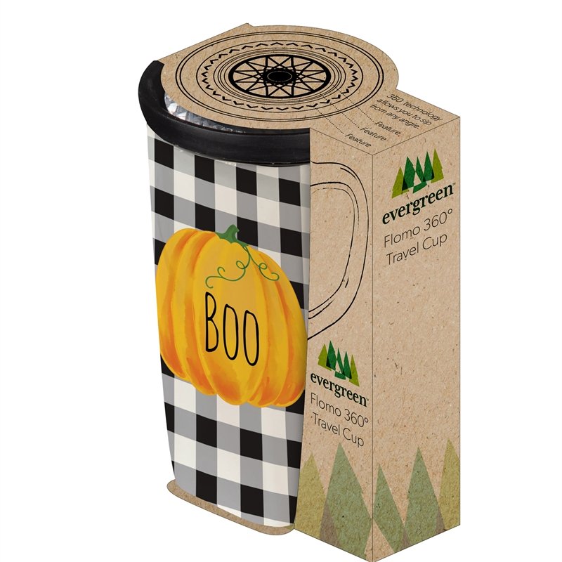 Ceramic FLOMO 360 Travel Cup, 17 oz., BOO,3clc96102