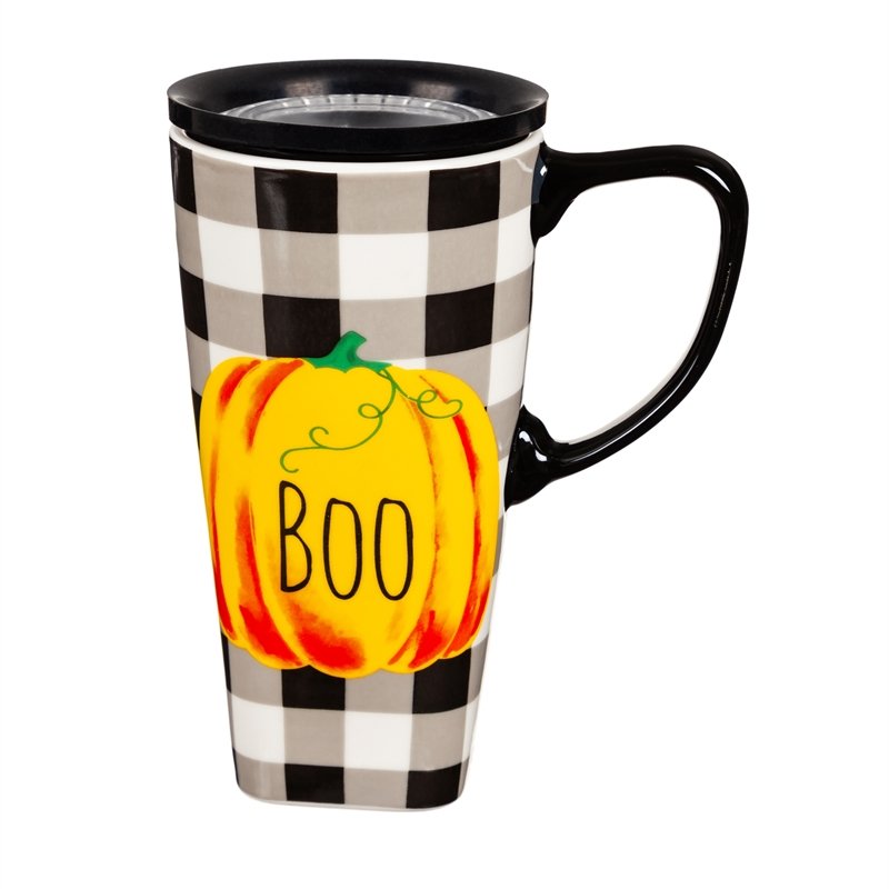 Ceramic FLOMO 360 Travel Cup, 17 oz., BOO,3clc96102