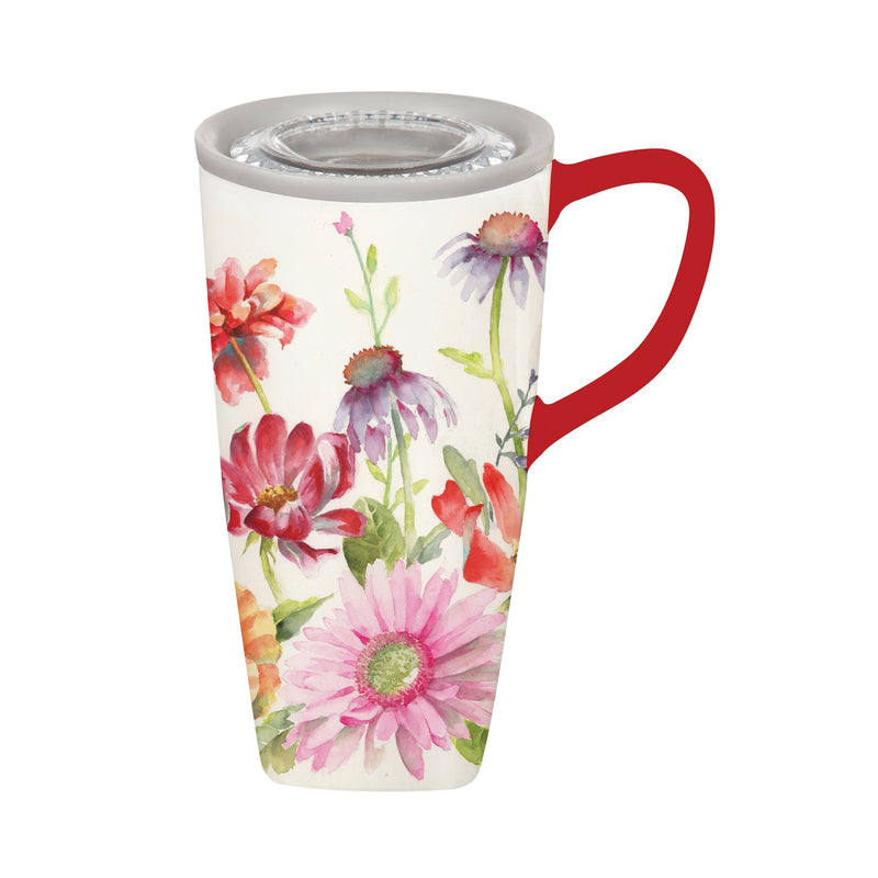 Ceramic FLOMO 360 Travel Cup, 17 OZ, Butterfly Meadow,3clc977864