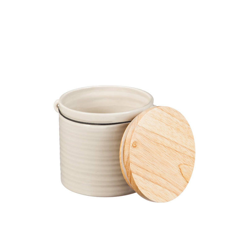 Traditional Ceramic Canisters, Set of 3-6 x 3 x 5 Inches
