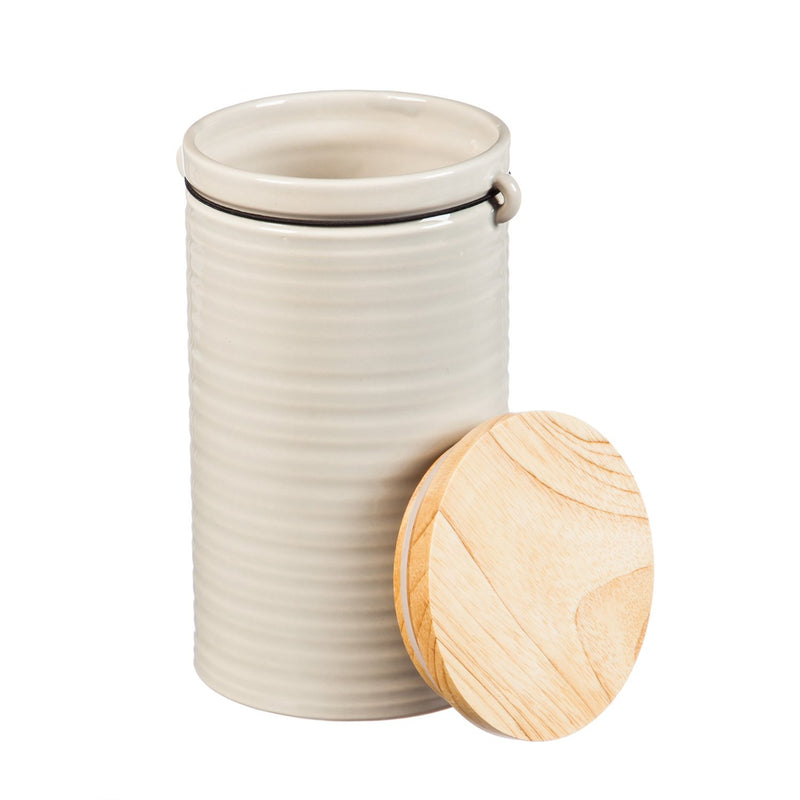 Traditional Ceramic Canisters, Set of 3-6 x 3 x 5 Inches