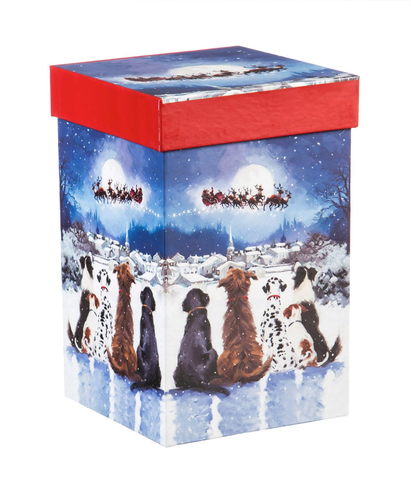 Ceramic Travel Cup, 17 OZ. w/box, Christmas Dogs,3ctc016603