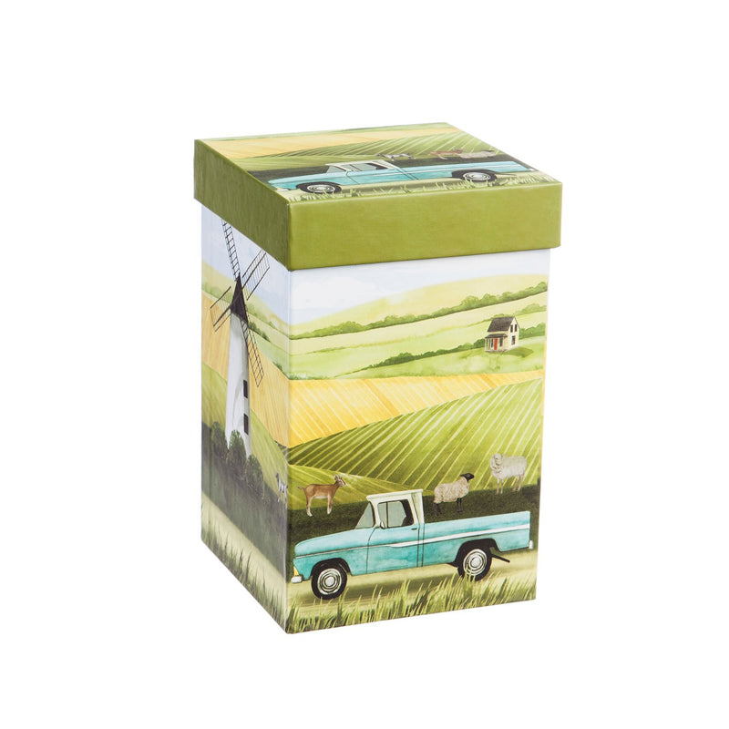 Ceramic Travel Cup, 17 OZ.,w/box, Farm Life,3ctc017413