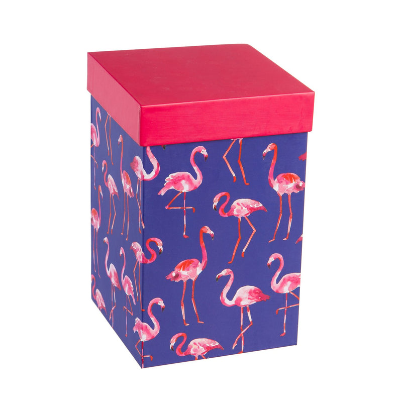 Ceramic Travel Cup, 17 OZ. ,w/box, Flamingos,3ctc017497