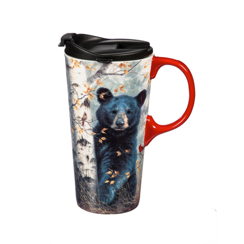 Ceramic Travel Cup, 17 OZ. ,w/box, Forrest Friends,3ctc017791