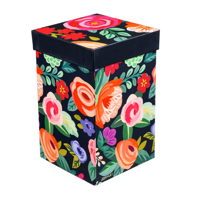 Ceramic Travel Cup, 17 OZ. ,w/box, Midnight Floral Garden,3ctc017842