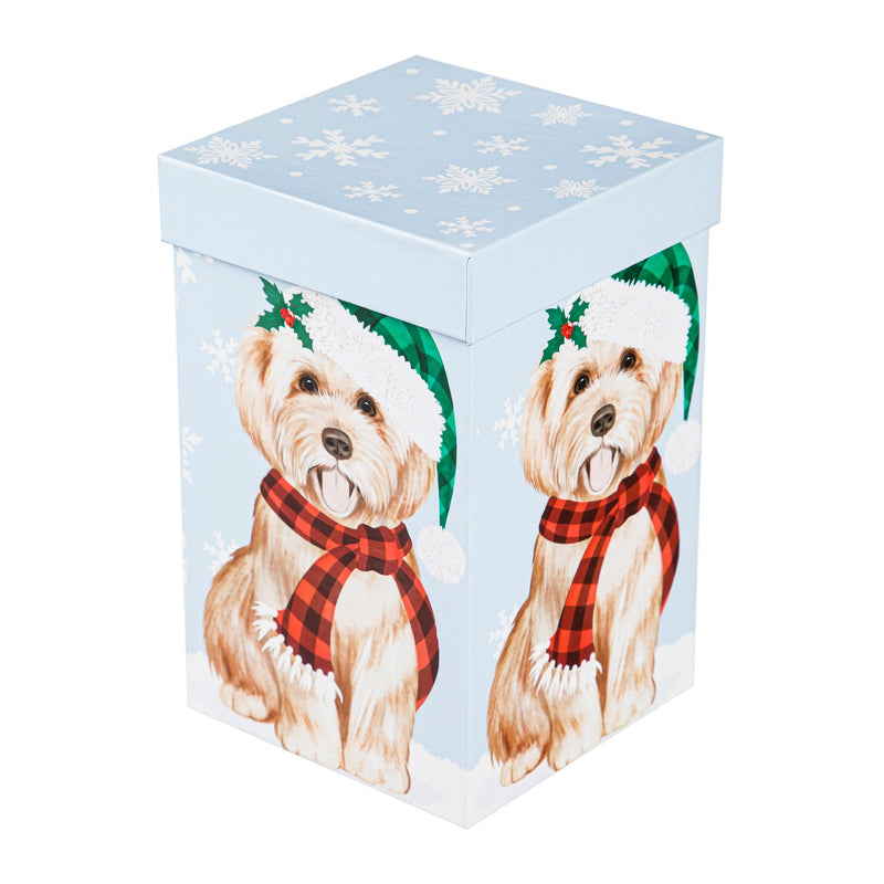 Ceramic Travel Cup, 17 OZ. ,w/box, Winter Puppy,3ctc017893