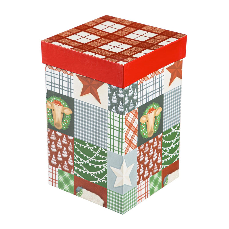 Ceramic Travel Cup, 17 OZ. ,w/box, Holiday Icons and Patterns,3ctc017926