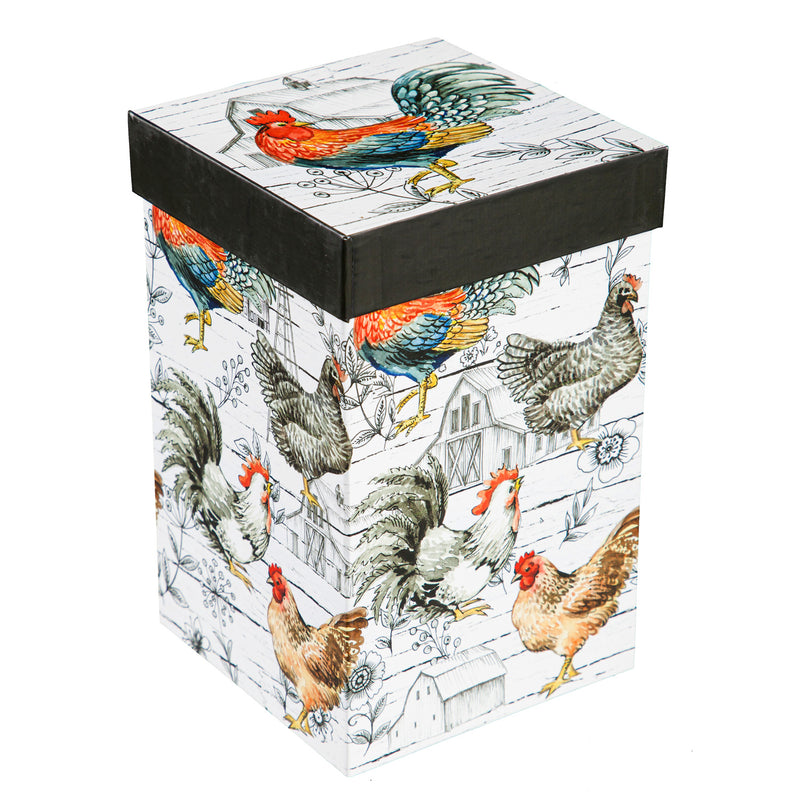 Ceramic Travel Cup, 17 OZ. ,w/box, Chicken Collage, 5.24"x3.55"x7"inches